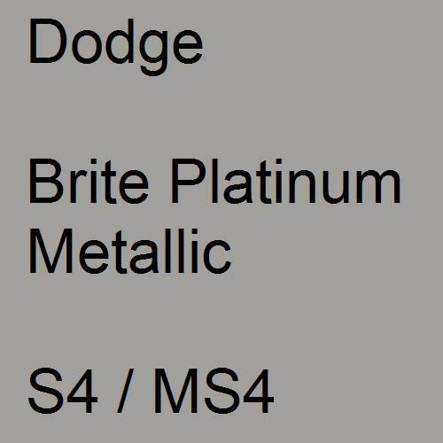 Dodge, Brite Platinum Metallic, S4 / MS4.